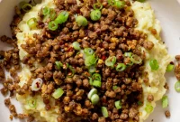 Popped Lentils and Whipped Potatoes