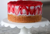 Vegan Strawberry Mousse Cake Gluten Free