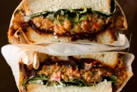 Gochujang Chickpea Sandwich with Sweet and Spicy Caramelized Onions