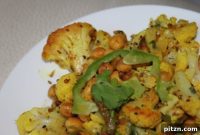 Zesty Achari Cauliflower with Chickpeas and Bell Peppers