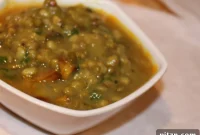 Smoky Garlic Green Mung Daal