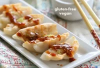 Gluten-Free Vegan Sweet and Sour Tempeh Potstickers