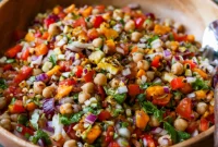 Tropical Chickpea & Mango Salad with Spiced Lime-Pepper Drizzle