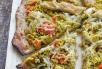 Kenevirli Tofu Omletli Hash Brown Patatesli Vegan Kahvaltı Pizzası