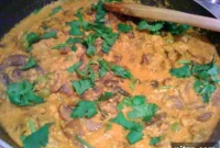 Velvet Mushroom Pea Masala