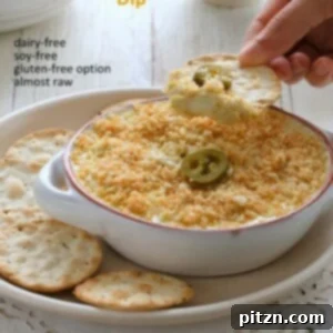 Vegan Jalapeno Popper Dip and Havarti Dip - glutenfree. Creamy Cheesy Jalapeno Queso like dip. Cashews, white beans, jalapenos and spices. Perfect for potlucks Vegan Recipe.