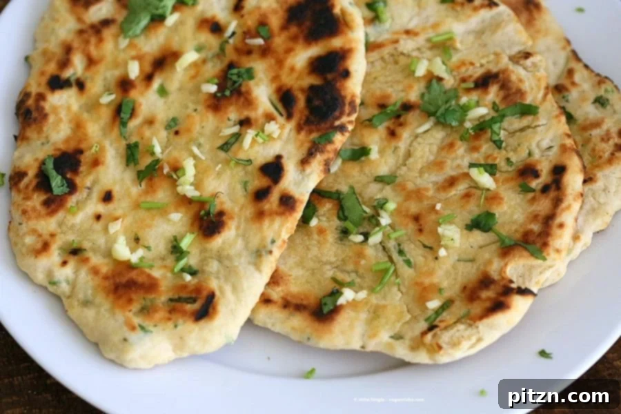 Effortless Garlic Herb Flatbread No Yeast 9 Garlic flatbread recipe No Yeast. This easy garlic herb flatbread has no yeast, doesn't need hours to rest, and has a secret ingredient. | VeganRicha.com #vegan #flatbread #recipe
