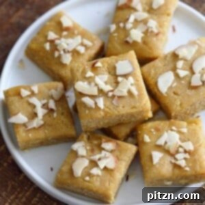 Besan Burfi with Condensed Milk. Indian Chickpea flour fudge with Condensed non dairy milk.