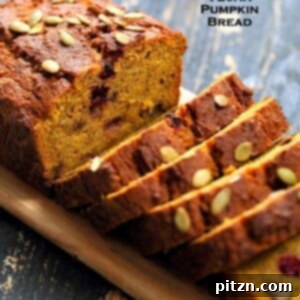 Vegan Gluten free Pumpkin Bread Recipe with cranberries and walnuts. Gum-free, Soy-free. Can be made oat-free. | VeganRicha.com #vegan #glutenfree#pumpkinbread #veganricha