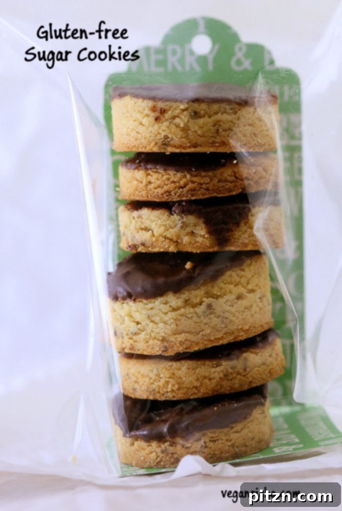 healthy vegan coconut flour sugar cookies wrapped in cellophane for gifting