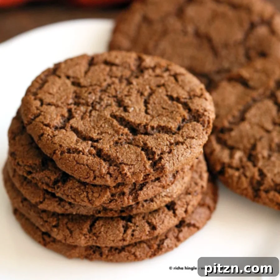 One Bowl Giant Molasses Cookies. Vegan Ginger molasses cookies. Huge, chewy and Crinkles! Easy Holiday Christmas Cookie Recipe. Vegan Whole Grain.