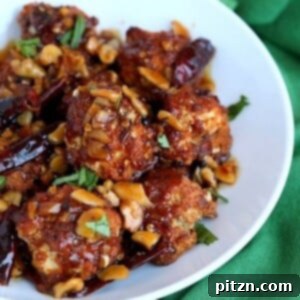Crispy Kung Pao Cauliflower served as a delicious vegan appetizer.