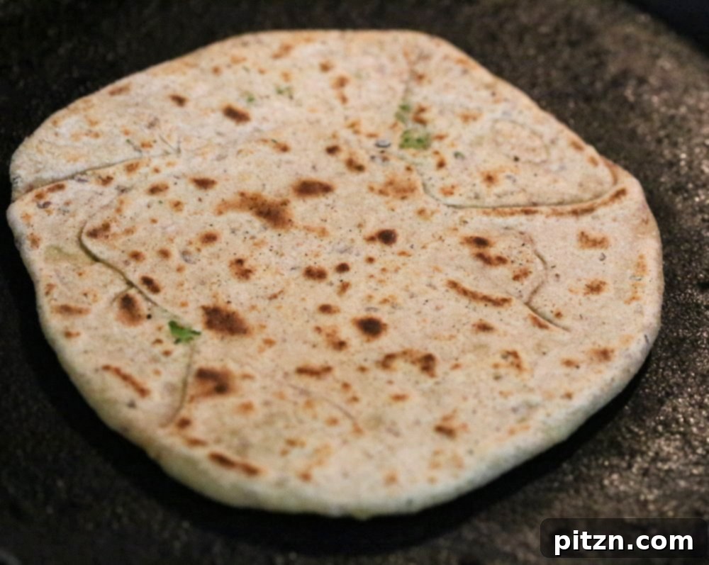 Yeast-Free Broccoli Chickpea Stuffed Parathas 5 Broccoli Chickpea Stuffed Flatbread - Broccoli Paratha. Shredded broccoli, mashed chickpeas and spices stuffed in a paratha flatbread. | Vegan Indian Recipe Soyfree