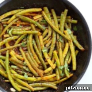 Red Curry Green Beans - Green Beans Stir fry with red curry paste, kaffir lime, sugar and chile. Pad Prik King Vegan Glutenfree Soyfree Recipe | VeganRicha.com #glutenfree #veganricha #vegan