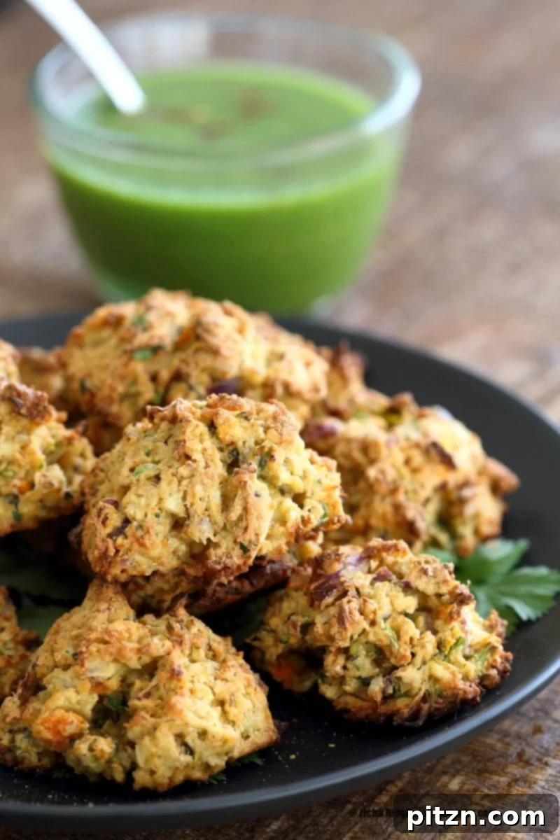 30-Minute Baked Mixed Vegetable Pakora Fritters 11 Broccoli, Cauliflower, potatoes, carrots and greens in this Mixed Vegetable Pakora. Baked Veggie Pakore Bhajjiya. #Vegan #Soyfree #Recipe. Easily #Glutenfree | VeganRicha.com