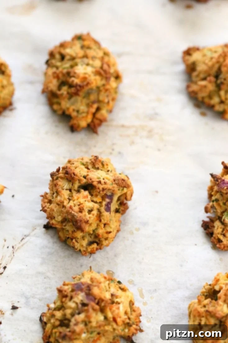 30-Minute Baked Mixed Vegetable Pakora Fritters 8 Broccoli, Cauliflower, potatoes, carrots and greens in this Mixed Vegetable Pakora. Baked Veggie Pakore Bhajjiya. Vegan Soyfree Recipe. Easily Glutenfree | VeganRicha.com