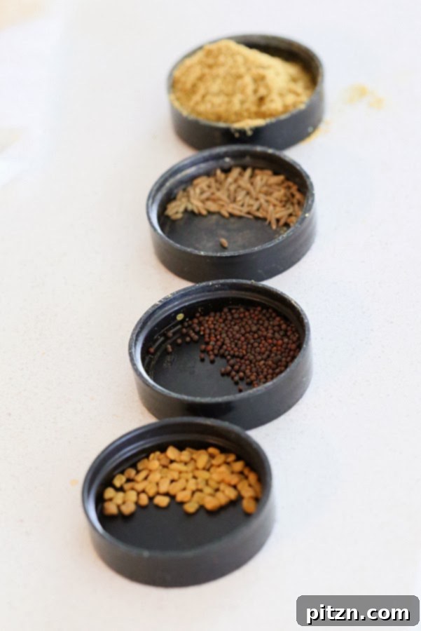 Spices prepared for Vegan Poori Aloo curry (mise en place)