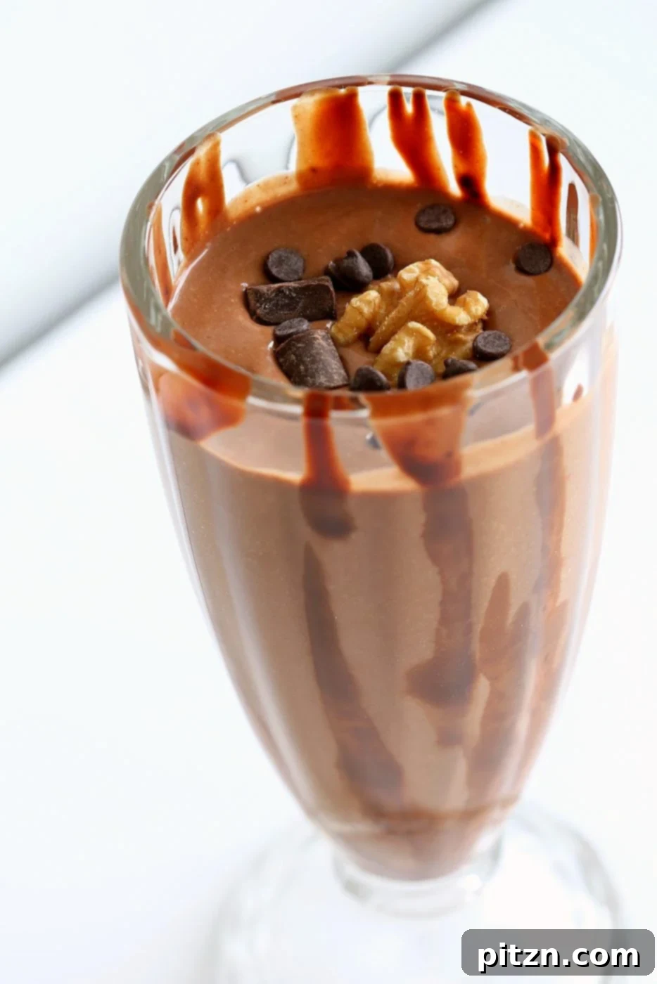 Brownie Batter Orange Chia Shake. Zesty Chocolate Chia Smoothie to start the day or to snack on this summer. Blend chocolate chips, non dairy milk, chia with or without zest, chill and serve. Vegan Glutenfree Soyfree Recipe. | VeganRicha.com