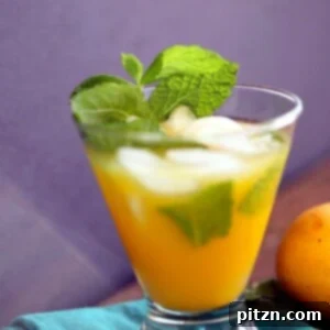Easy Refreshing Mango Mojito Recipe. Make this mojito with or without the alcohol. Refreshing mint and lime and sweet Summery Mango make this a perfect drink for any outdoor event. Vegan Recipe | VeganRicha.com #vegan #glutenfree #veganricha