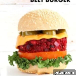 Kidney Bean Millet Beet Burger. Veggie Burgers with Beet, beans and millet (or quinoa). Bake or pan fry and serve with vegan cheese and garnishes of choice. Vegan Burger patties. Soyfree, gluten-free patties. | VeganRicha.com #glutenfree #veganricha #vegan