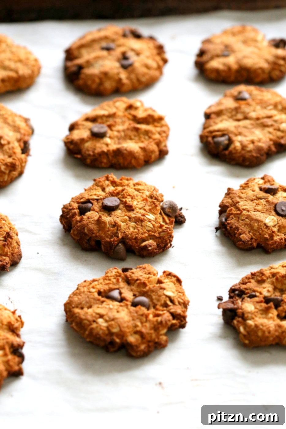 Banana Oatmeal Cookies. Gluten-free Banana Oatmeal Breakfast Cookies with Chocolate chips. 1 Bowl 20 minute Banana Cookies. Vegan Gluten-free Recipe | VeganRicha.com