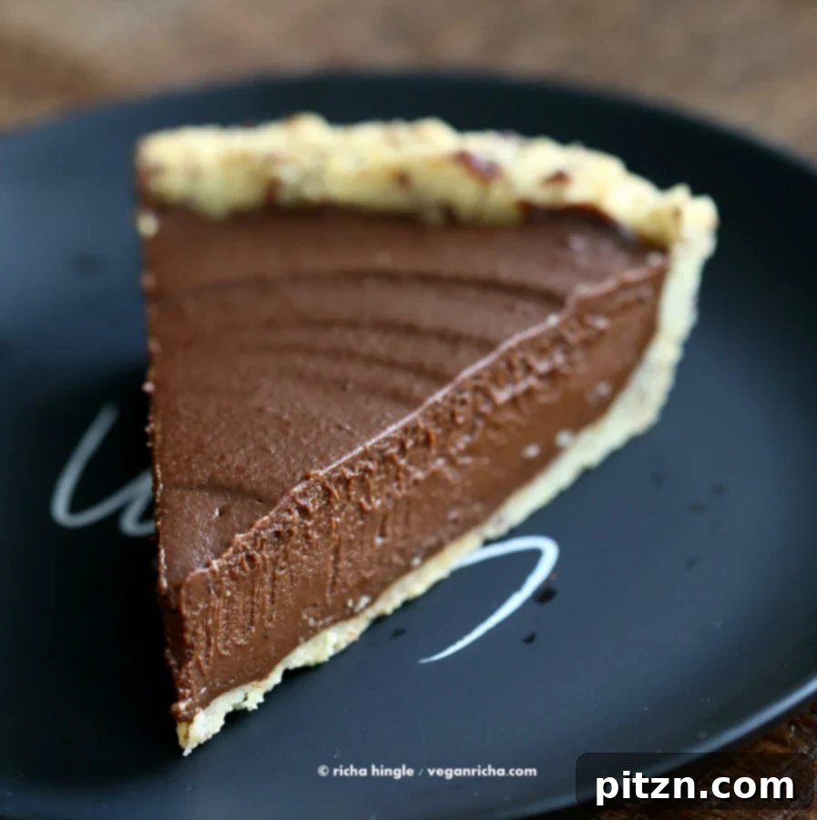 Vegan Chocolate Delights for a Sweet Valentine's Day 24 Wholesome Vegan Chocolate Pumpkin Pie with Almond Crust. A unique and delicious gluten-free dessert. | Vegan Richa