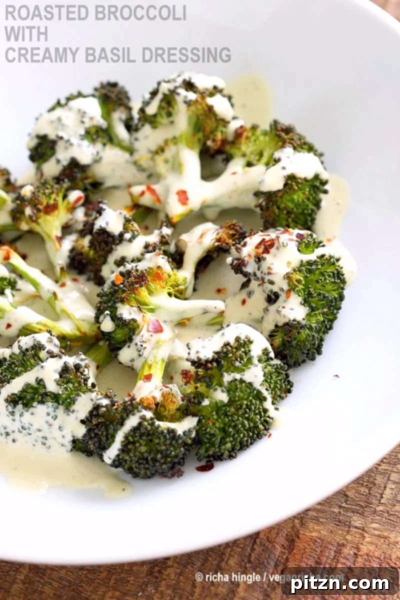 Your March Guide 30 Seasonal Recipes 11 Roasted Broccoli with Basil Cashew Cream Dressing: So delicious, a new staple recipe.