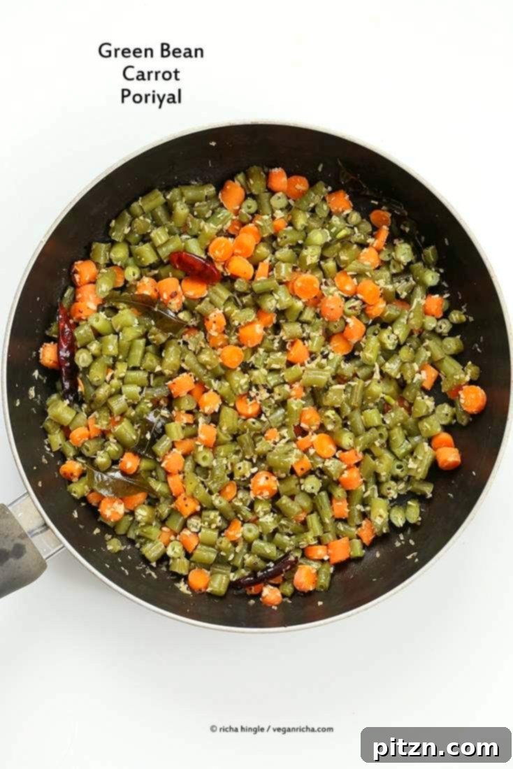 Your March Guide 30 Seasonal Recipes 27 Green Bean Carrot Poriyal: Simple, fantastic, and great with dal.