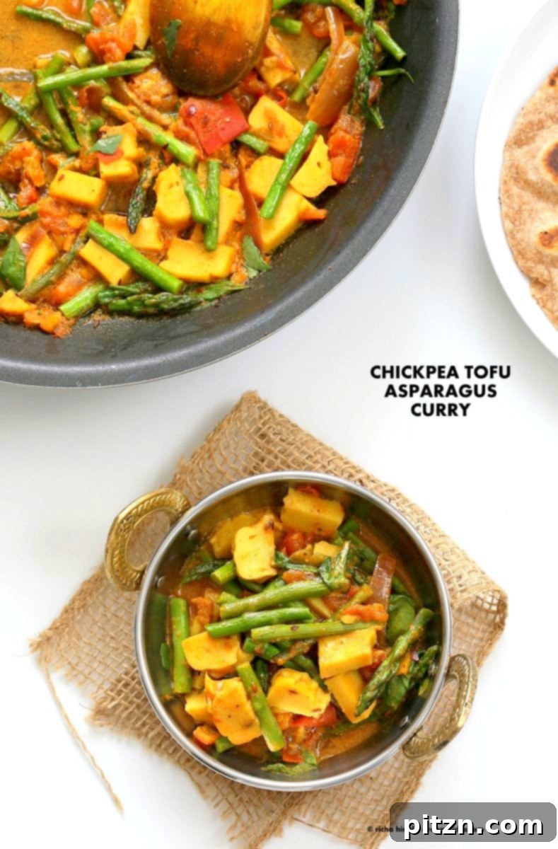 Your March Guide 30 Seasonal Recipes 6 Asparagus Curry with Chickpea Tofu: An easy Indian-inspired vegan curry, delicious for everyone.