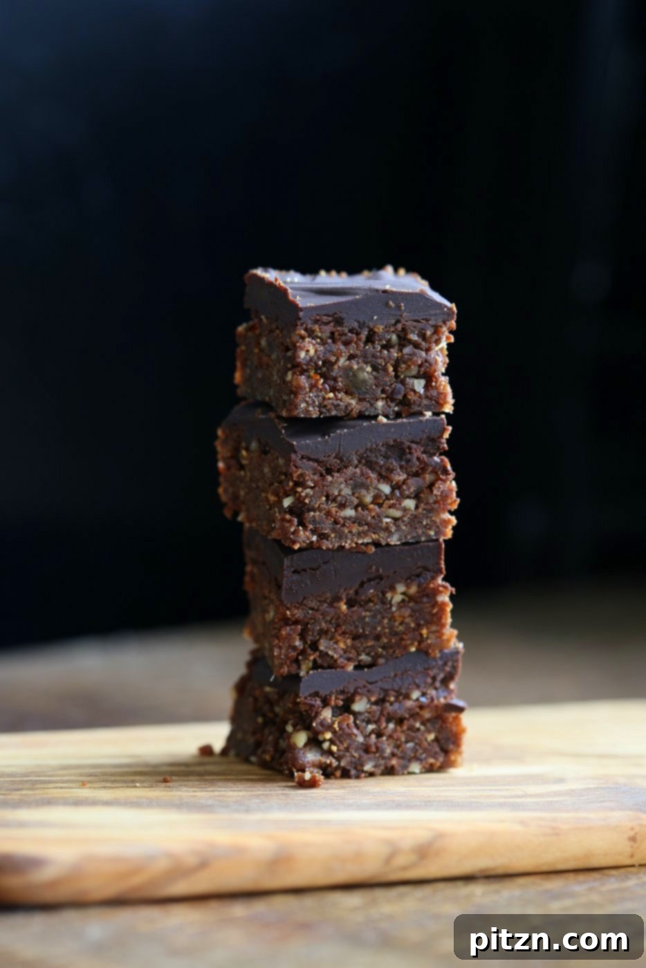 Vegan Gluten-Free No-Bake Hazelnut Brownies 4 Hazelnut Walnut Brownies - No Bake Brownies with dates, roasted hazelnuts and walnuts. Easy Fudgy No Bake Vegan Brownies. No Bake Nutella Brownies. Vegan Gluten-free Recipe. | VeganRicha.com