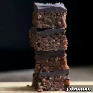 Hazelnut Walnut Brownies - No Bake Brownies with dates, roasted hazelnuts and walnuts. Easy Fudgy No Bake Vegan Brownies. No Bake Nutella Brownies. Vegan Gluten-free Recipe. | VeganRicha.com