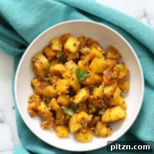 Gujarati Potatoes with Sesame Seeds - Bateta Nu Shaak