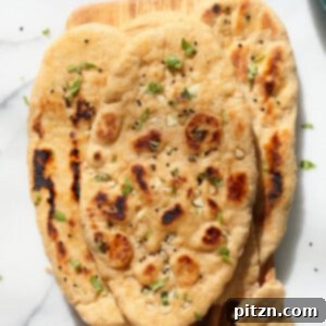 Whole Wheat Naan Bread. Soft, Amazing 100% Whole Grain Naan flatbread. Butter Naan Recipe. #Vegan #Soyfree #Nutfree #Recipe #veganricha | VeganRicha.com
