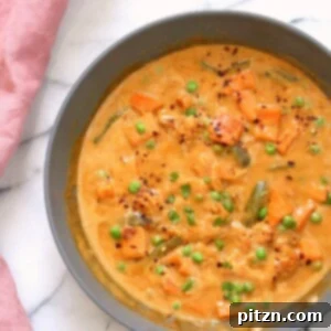 30-Minute One-Pot Peanut Butter Sweet Potato Curry 5 Peanut Sweet Potato Curry with Veggies and Peas