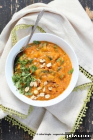 African Peanut Lentil Soup. African Peanut Stew with lentils and veggies. | VeganRicha.com #vegan #glutenfree #stew #recipe
