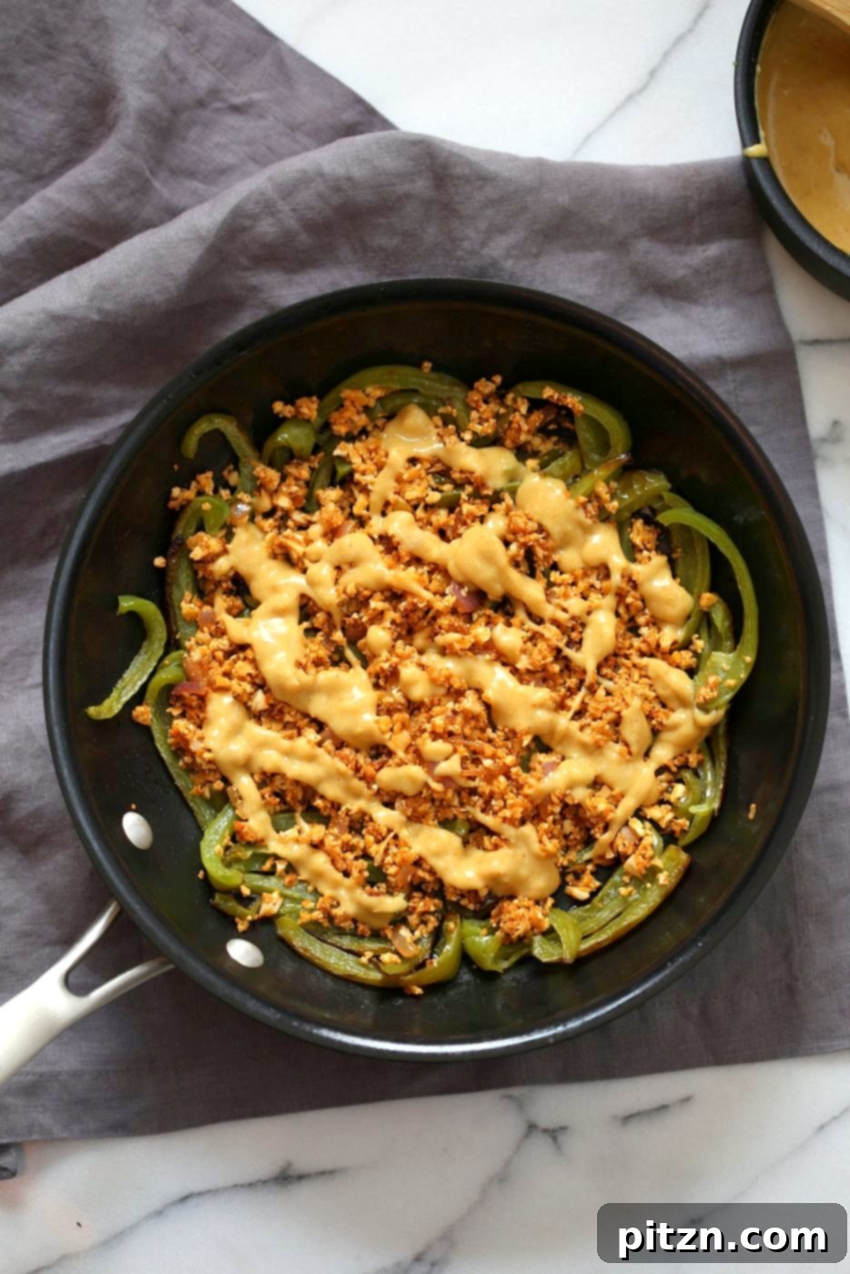 Vegan Bell Pepper Nachos with Cauliflower Taco Meat & 10 minute Vegan Nacho Cheese Sauce. Veggie full Nachos! Vegan Gluten-free Grain-free Soy-free Nut-free Recipe