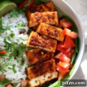 Cajun Tofu with Cilantro Lime Rice, a vegan, gluten-free, nut-free, and soy-free optional recipe from VeganRicha.com