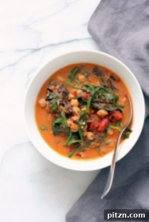 Instant Pot Chana Saag - Chickpea Spinach Curry. An easy one-pot chickpea curry that can also be made in a saucepan. Vegan, Gluten-free, Nut-free recipe.