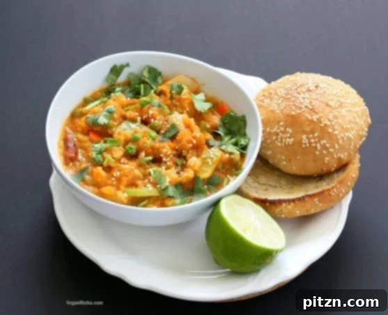Veg Kolhapuri Recipe - Veggies in Sesame Coconut Tomato Kolhapuri Sauce. A flavorful sauce for leftover veggies, with option to add cooked beans for protein. Vegan, Gluten-free, Soy-free, Nut-free recipe.