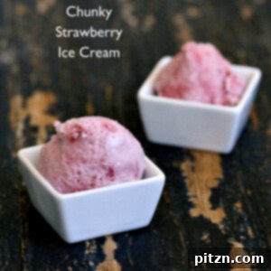 Chunky Vegan Strawberry Ice Cream with coconut milk. Dairy-free. No banana. Easy vegan ice cream. Vegan Gluten-free Recipe
