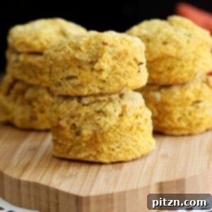 Fluffy Vegan Pumpkin Biscuits infused with fresh sage and thyme.