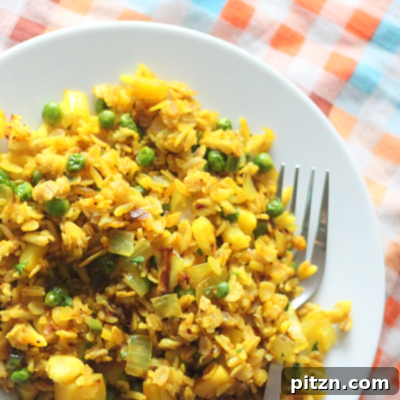 Father's Day Vegan Brunch Extravaganza 10 Gluten-Free Savory Oats Poha with Vegetables