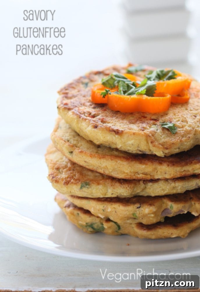Vegan Chickpea Flour Pancakes/mini Omelettes with Cauliflower and Shiitake mushrooms served with sides