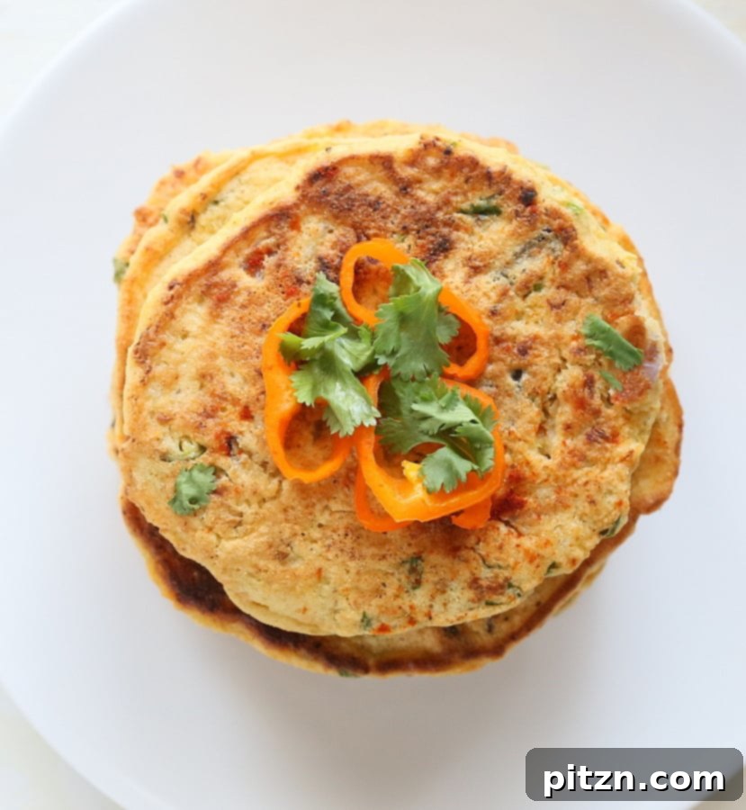 Chickpea flour batter with vegetables in a bowl
