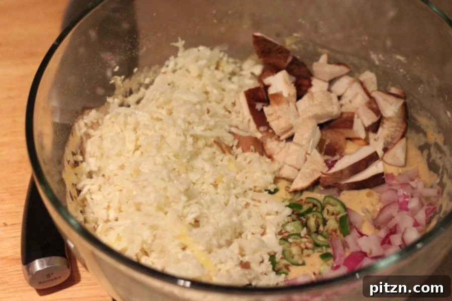 Adding water to dry ingredients for chickpea flour batter
