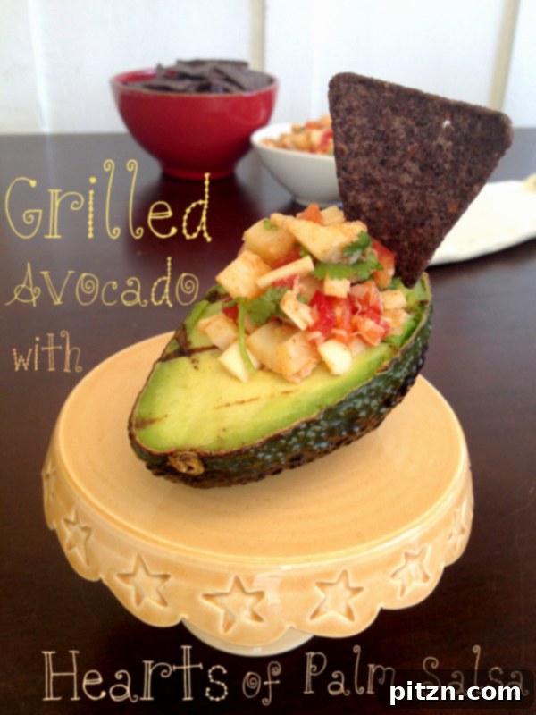 Memorial Day Vegan & Gluten-Free Feast: Burgers, Bites, Salads, and Sweet Endings 2 Grilled avocado halves generously stuffed with a vibrant hearts of palm salsa