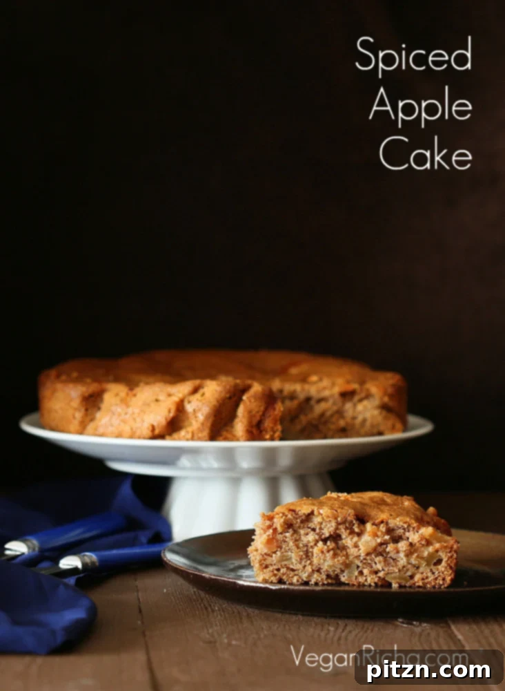 Vegan Spiced Apple Cake with Salted Caramel | Vegan Richa