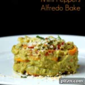 Vegan Sweet Potato Mini Pepper Alfredo Bake