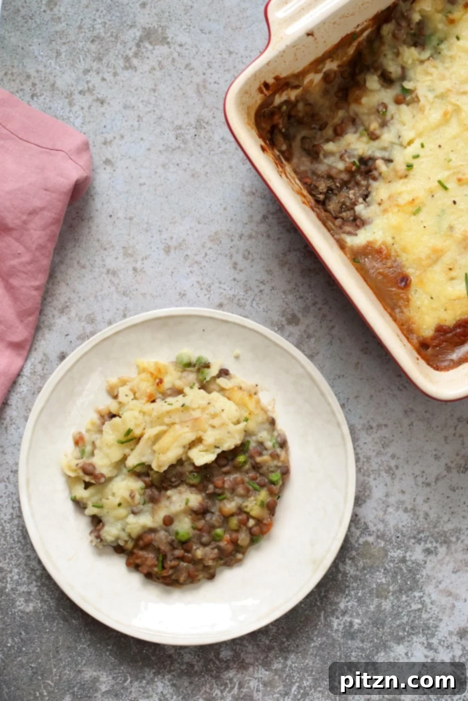 Heartland Lentil Mushroom Bake 7 Vegan Shepherd's Pie - Mushroom and Lentil Shepherdless Pie with Gravy and Garlic mashed potatoes. A delicious #Vegan #Glutenfree #Recipe. Can be soy-free. | VeganRicha.com