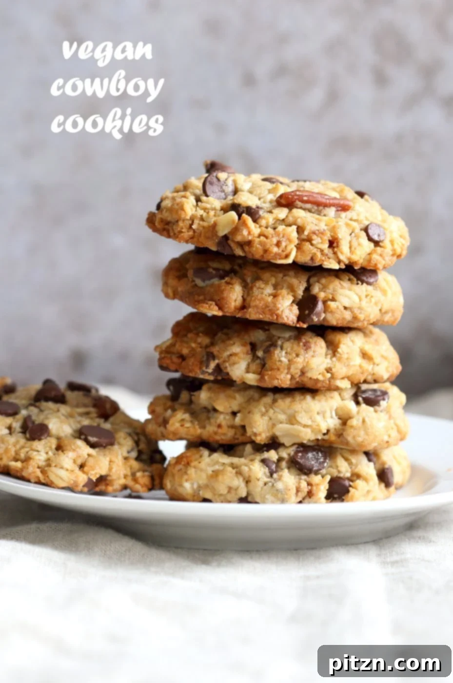 Homemade Vegan Cowboy Cookie Jar Kit 2 Vegan Cowboy Cookies Mix makes great Jar gifts for the Holiday Season. Layer oats, flour, coconut, chocolate sugar and pecans. Mix, add applesauce and oil, and bake. 1 Bowl Coconut Oatmeal Pecan Chocolate Chip Cookies #veganricha #Vegan #Recipe Can be #glutenfree | VeganRicha.com